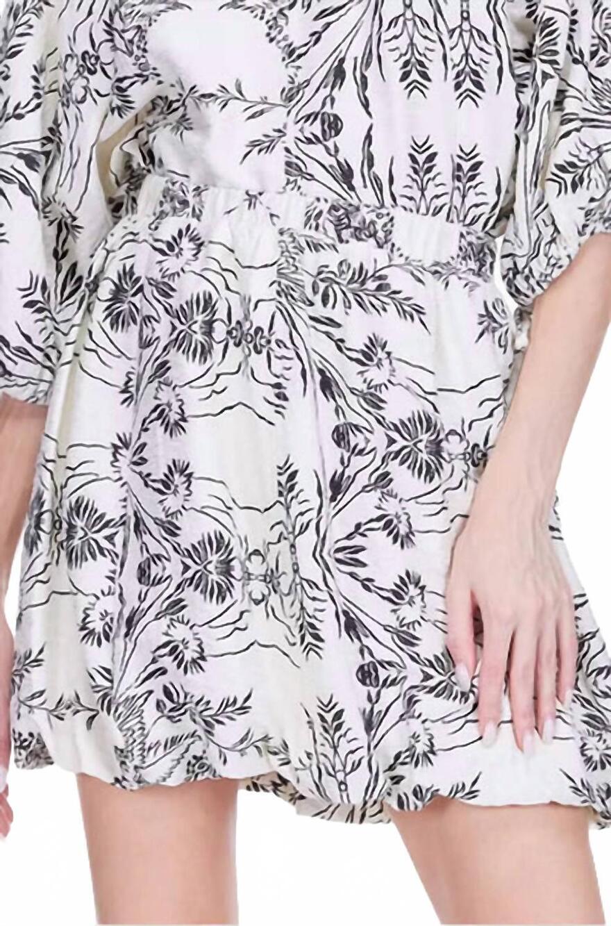 NEW JOY JOY bubbles mini skirt in ink blossom